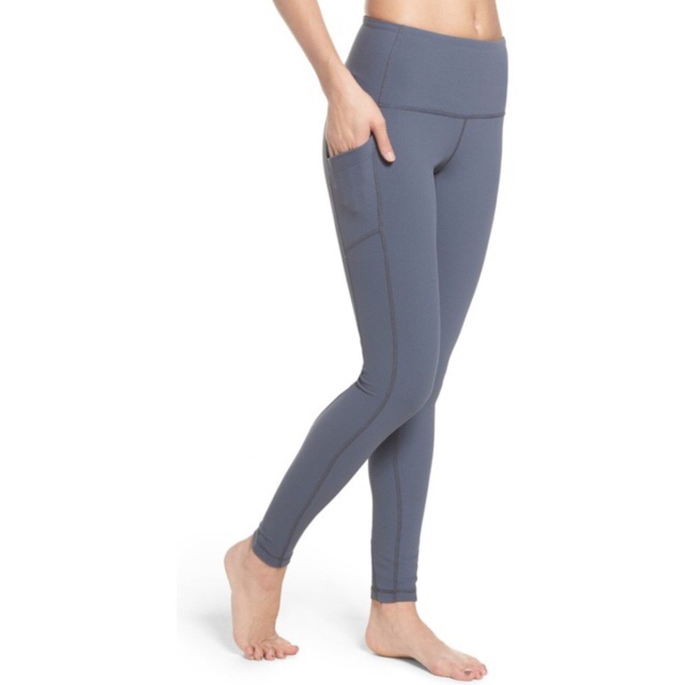 HW Zella Divine Rib Leggings (Black)